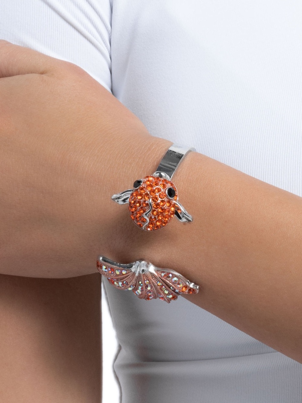 NWT Orange Swimming Fish Cuff Bracelet(Last One)